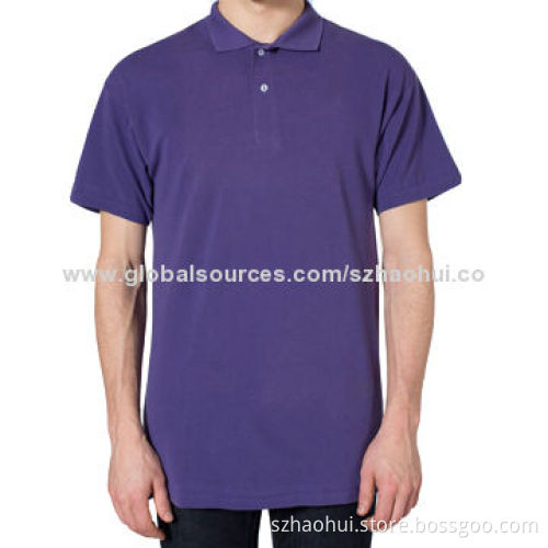 Men's 100% Cotton Blank Polo Shirt, Printed or Embroidered Logo as Request Available